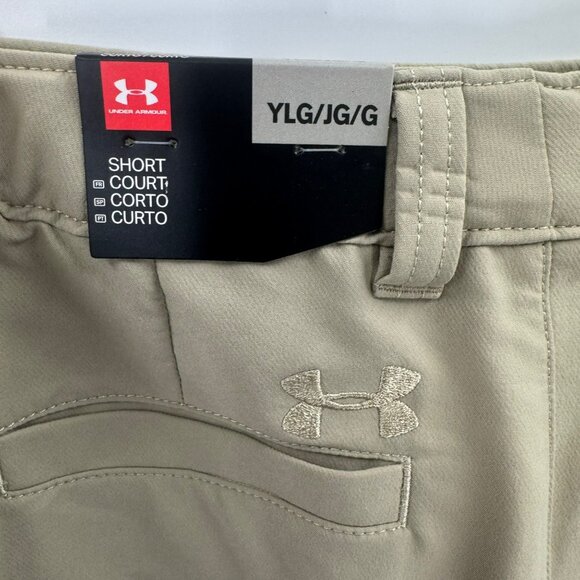 Under Armour Boys Khaki Chino Shorts Youth Large YLG Durable & Comfortable - Picture 6 of 6